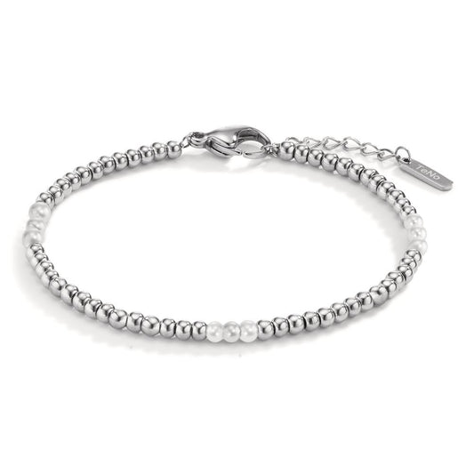 Bracelet Stainless steel Shell pearl 17-19 cm Ø3 mm