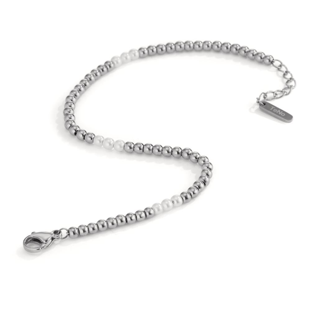 Bracelet Stainless steel Shell pearl 17-19 cm Ø3 mm