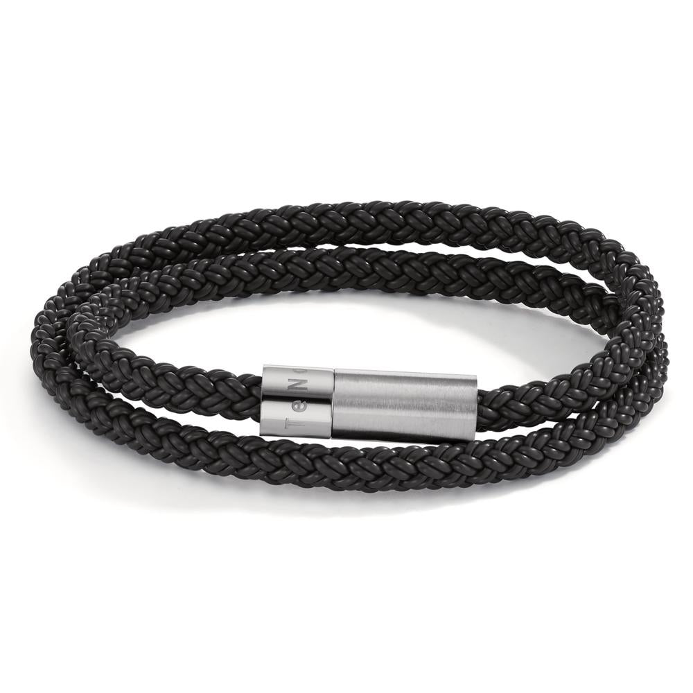 Bracelet Stainless steel, Rubber 21 cm