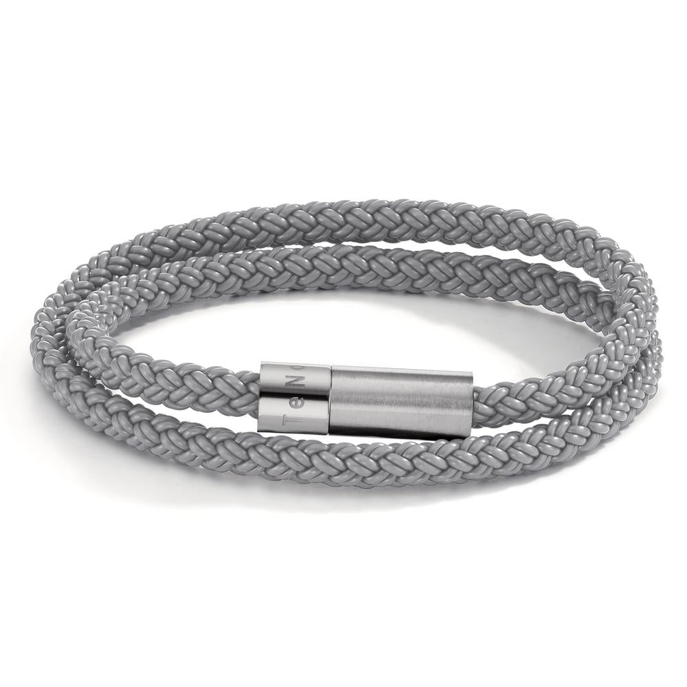 Bracelet Stainless steel, Rubber 19 cm