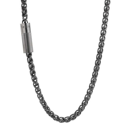 Necklace Stainless steel Gray IP coated 45 cm
