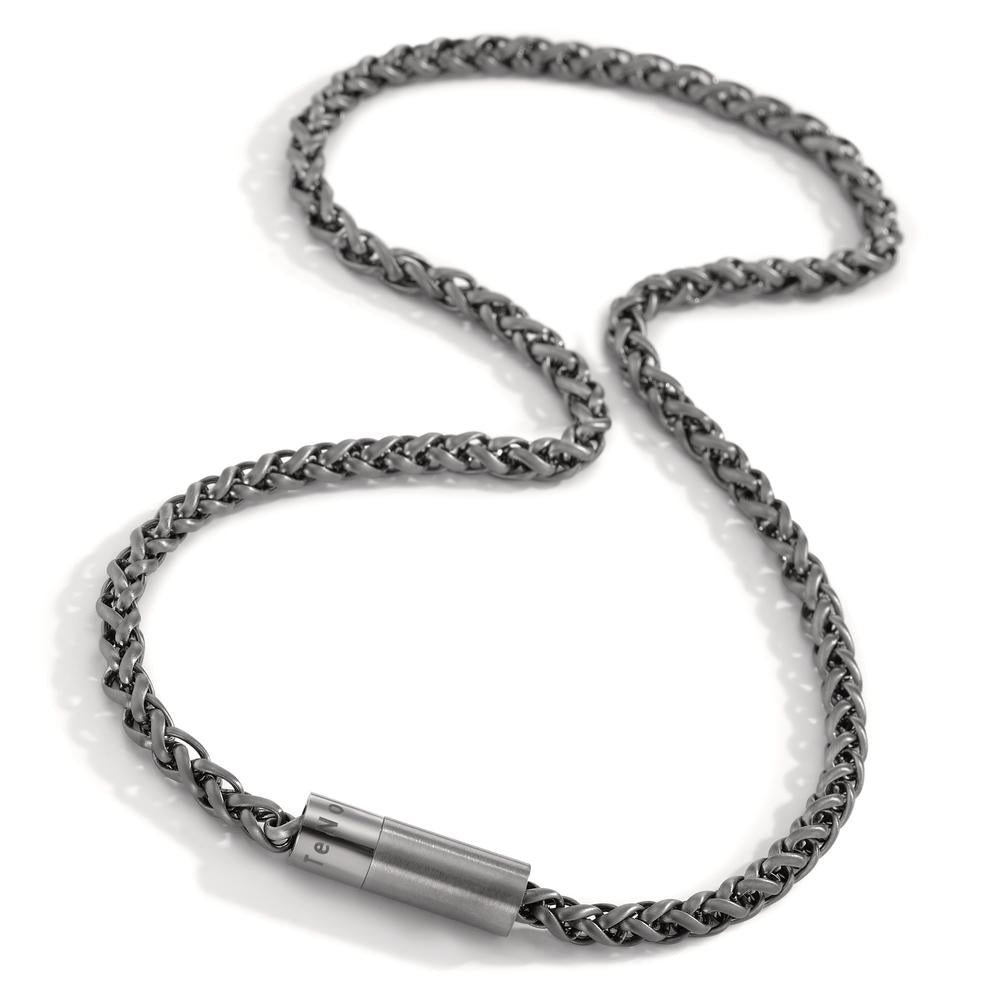 Necklace Stainless steel Gray IP coated 45 cm