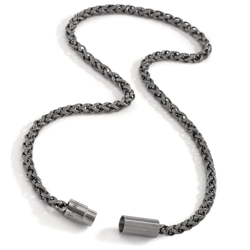 Necklace Stainless steel Gray IP coated 45 cm