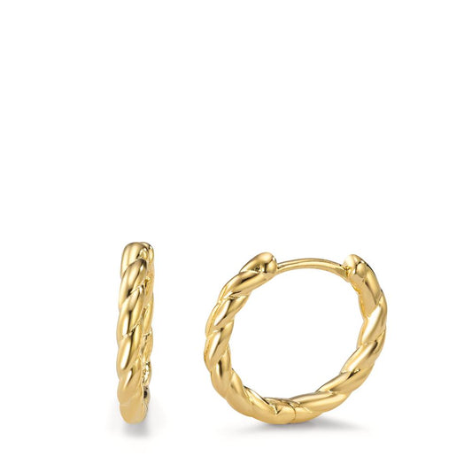 Hinged hoop Silver Yellow Gold plated