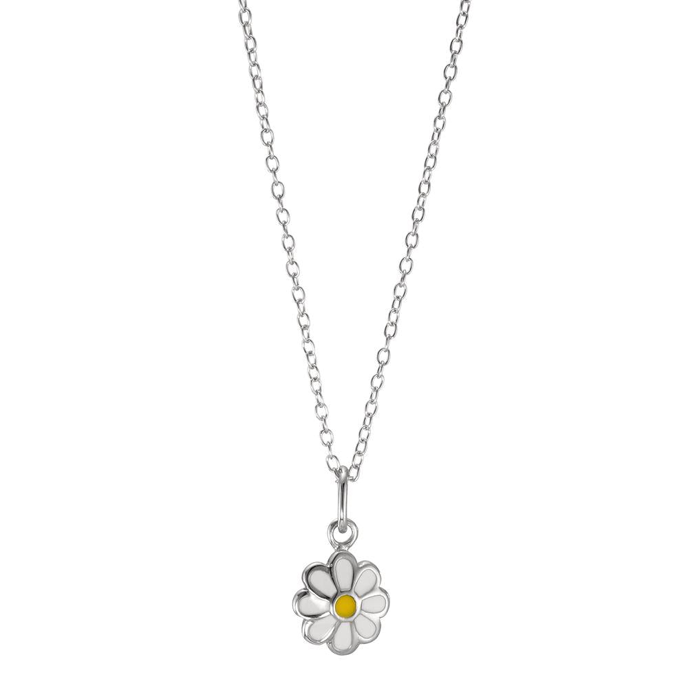 Necklace with pendant Silver Rhodium plated Flower 36-38 cm