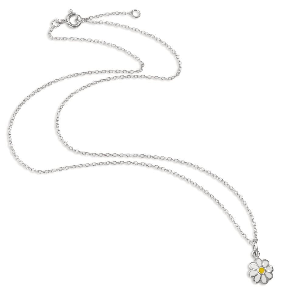 Necklace with pendant Silver Rhodium plated Flower 36-38 cm