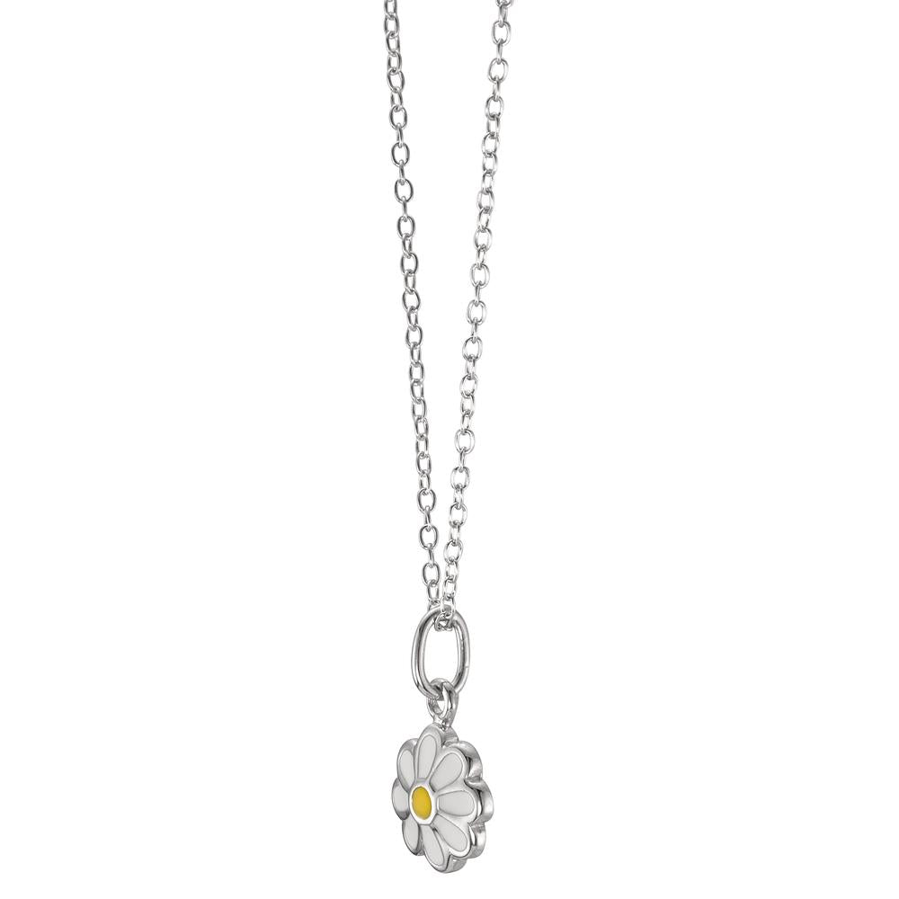 Necklace with pendant Silver Rhodium plated Flower 36-38 cm