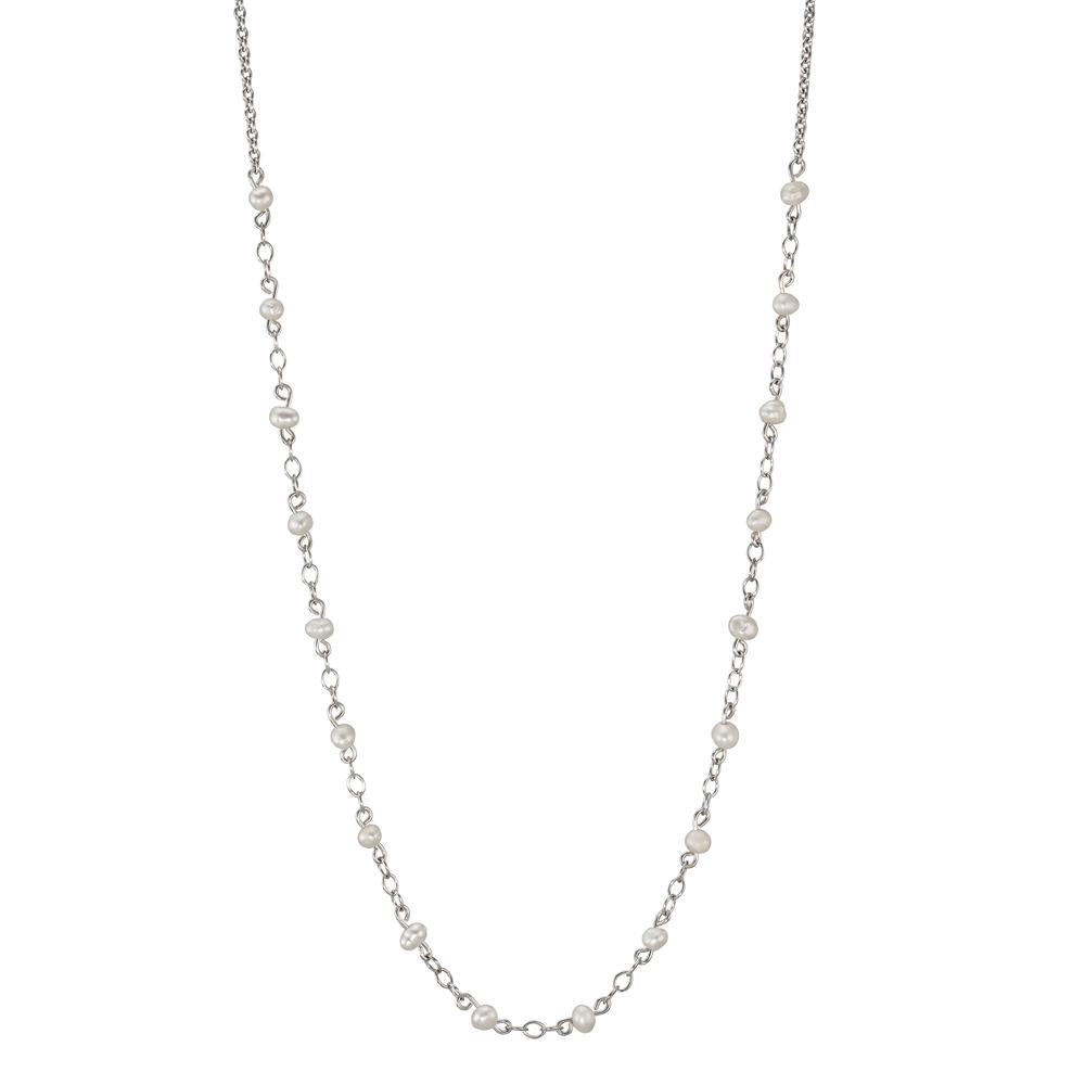 Necklace Silver Rhodium plated Freshwater pearl 42 cm