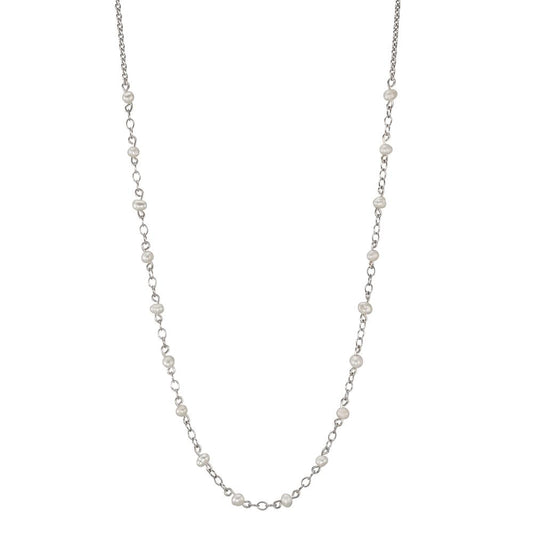 Necklace Silver Rhodium plated Freshwater pearl 42 cm