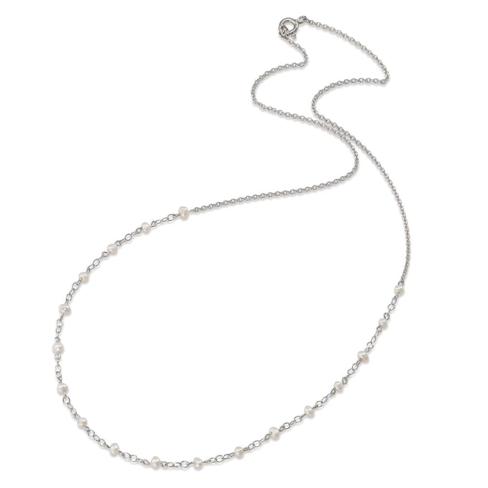 Necklace Silver Rhodium plated Freshwater pearl 42 cm