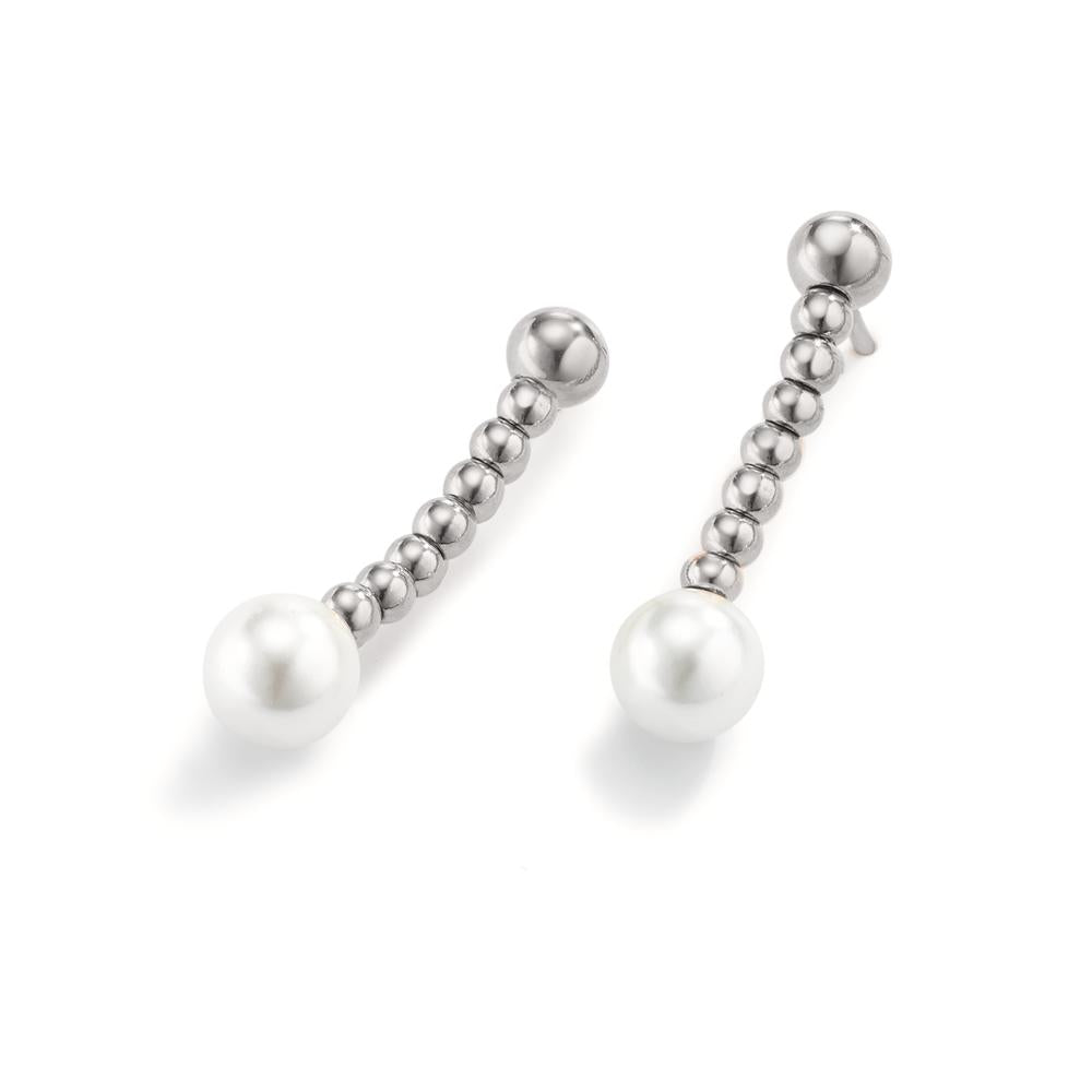 Drop Earrings Stainless steel Shell pearl Ø7 mm