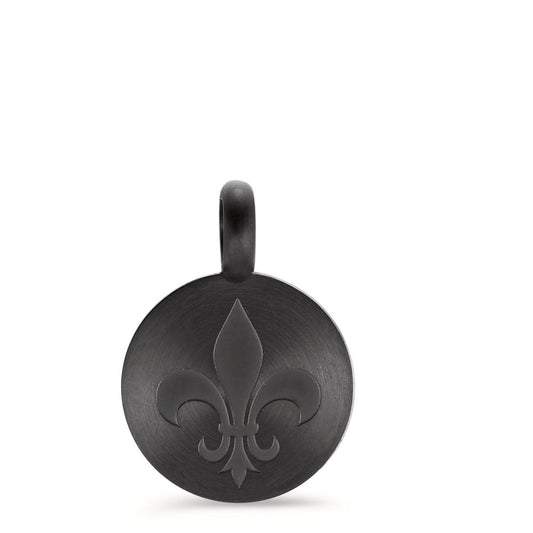 Pendant Stainless steel Black IP coated Lily Ø11 mm