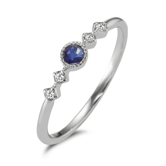 Ring 18k White Gold Sapphire 5 Stones