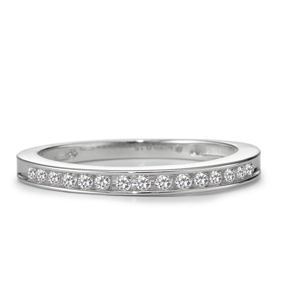 Memory ring 18k White Gold Diamond 0.15 ct, 15 Stones, w-si