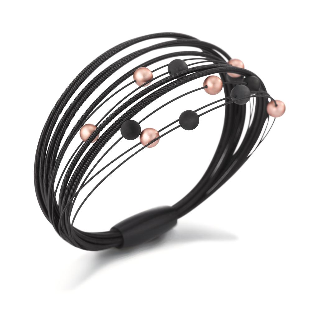 Bracelet Stainless steel, Aluminum Black IP coated 19 cm