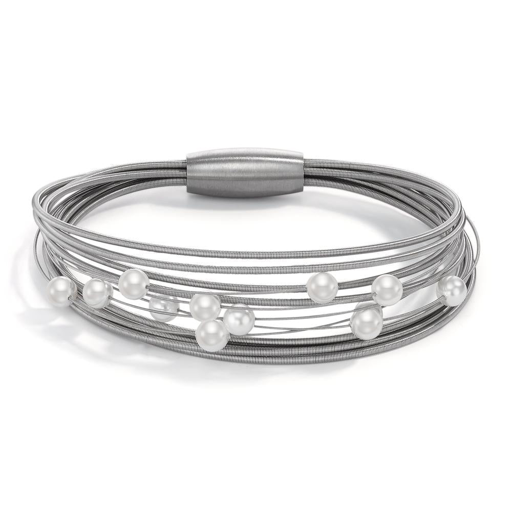 Bracelet Stainless steel Shell pearl 17 cm