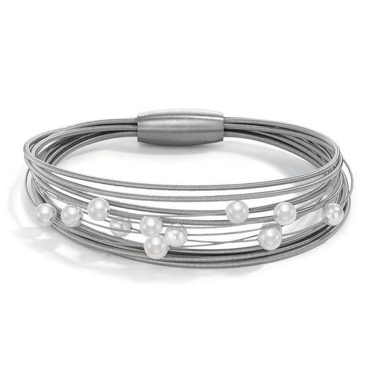 Bracelet Stainless steel Shell pearl 17 cm