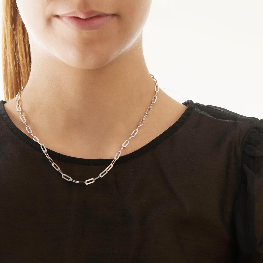 Necklace Silver Rhodium plated 41-45 cm