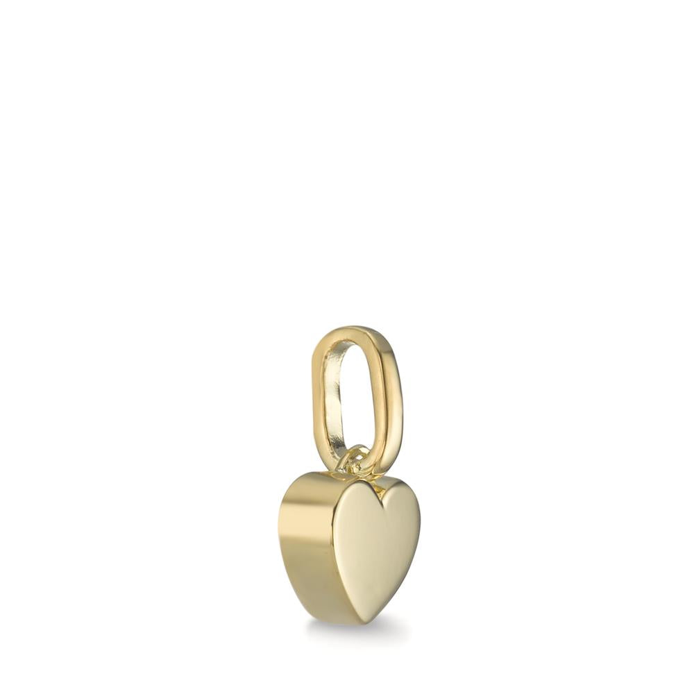 Pendant Silver Yellow Gold plated Heart Ø7.5 mm