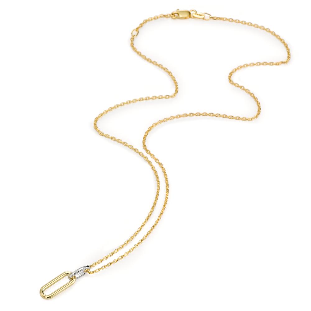 Necklace with pendant Silver Yellow Bicolor 40-42 cm