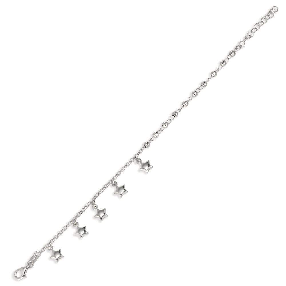 Bracelet Silver Rhodium plated Star 16-19 cm