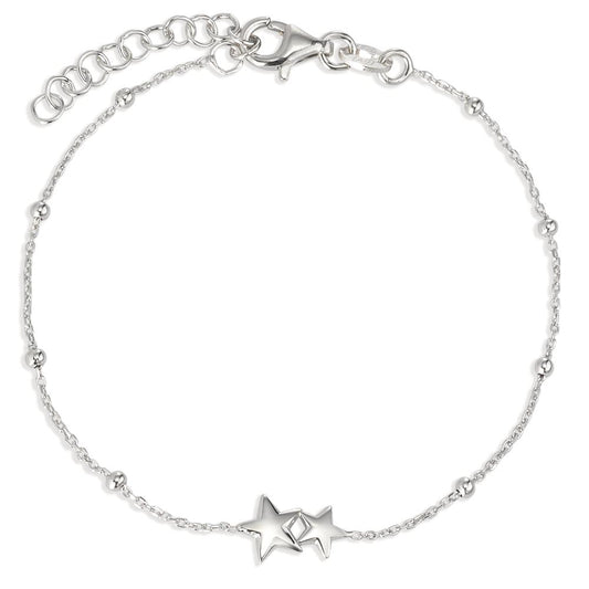 Bracelet Silver Rhodium plated Star 16-19 cm