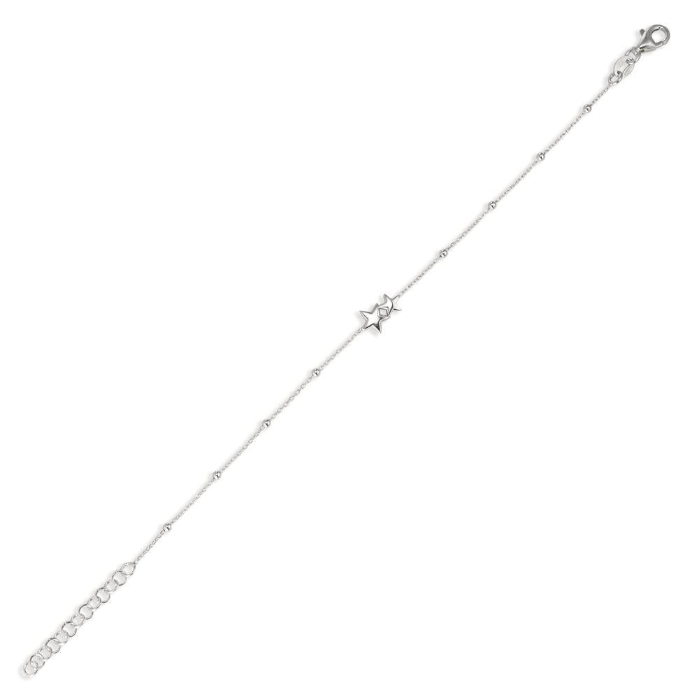 Bracelet Silver Rhodium plated Star 16-19 cm