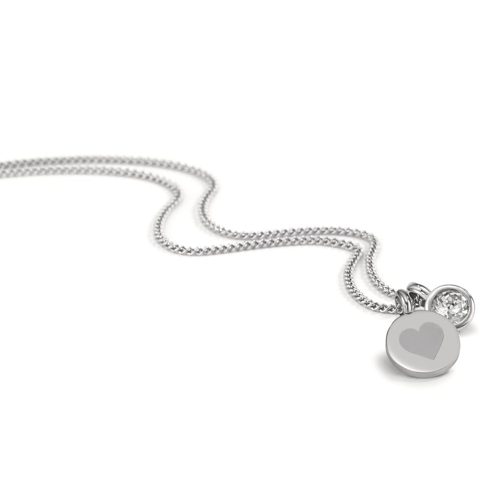 Necklace Stainless steel Zirconia 45 cm Ø11 mm