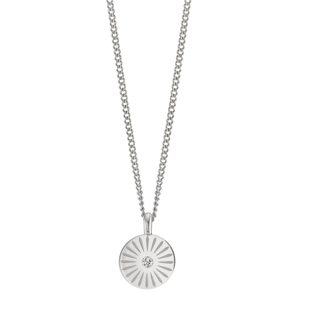 Necklace Stainless steel Zirconia 45 cm Ø11 mm