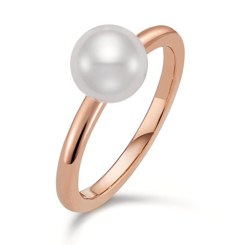 Ring Stainless steel Rose IP coated Shell pearl