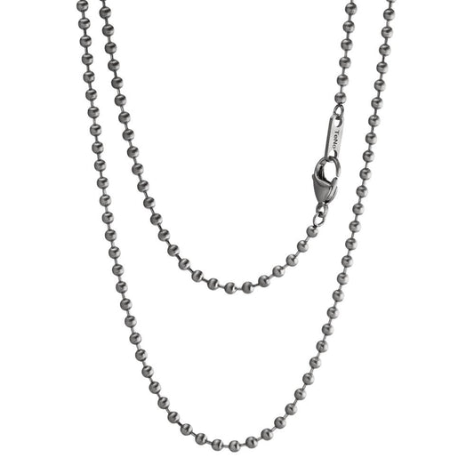 Chain necklace Stainless steel Gray IP coated 50 cm