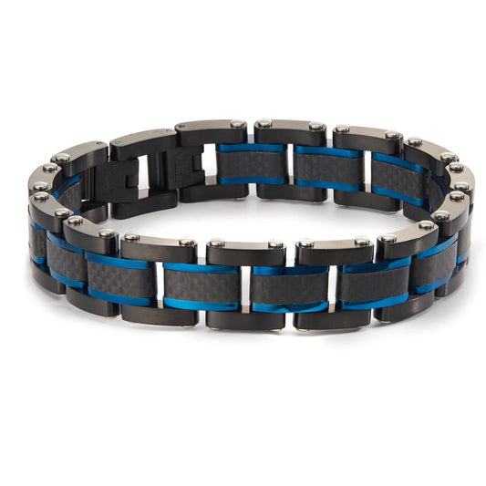 Bracelet Stainless steel Black IP coated 20-21.5 cm