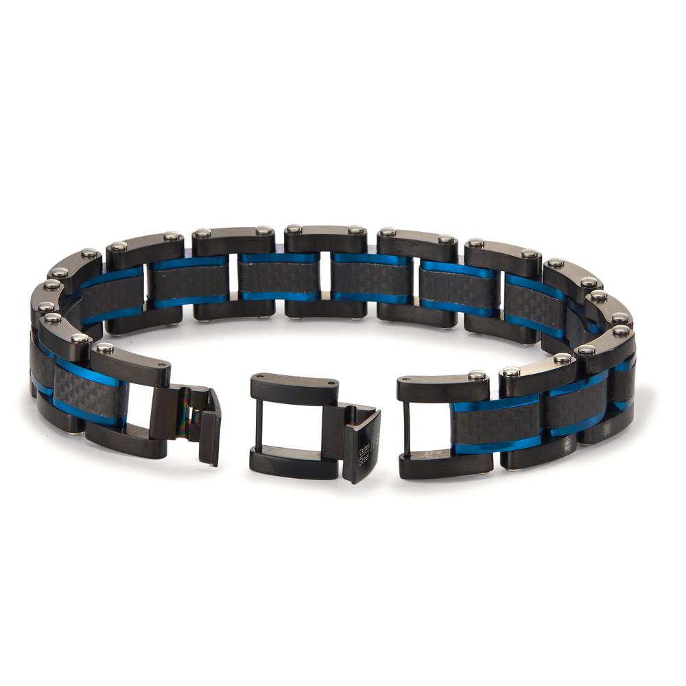 Bracelet Stainless steel Black IP coated 20-21.5 cm