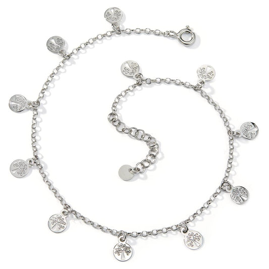Anklet Silver Rhodium plated Tree Of Life 23-26 cm