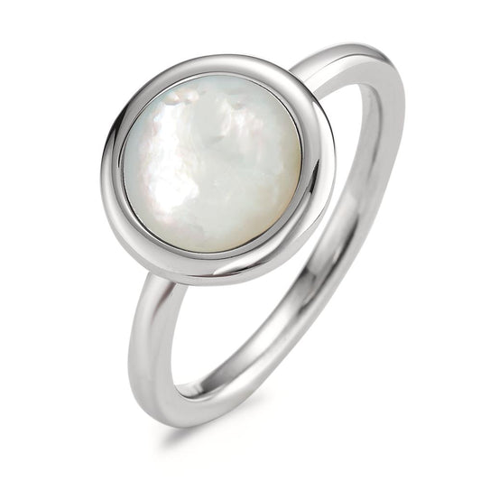 Ring Stainless steel Mother of pearl Ø12 mm