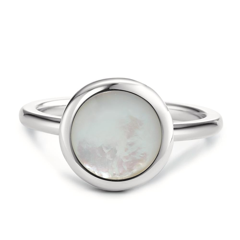 Ring Stainless steel Mother of pearl Ø12 mm