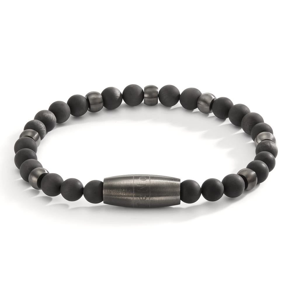 Bracelet Stainless steel, Carbon Gray IP coated 19 cm