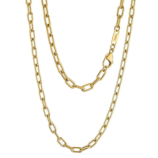 Chain necklace Stainless steel Yellow IP coated 45 cm