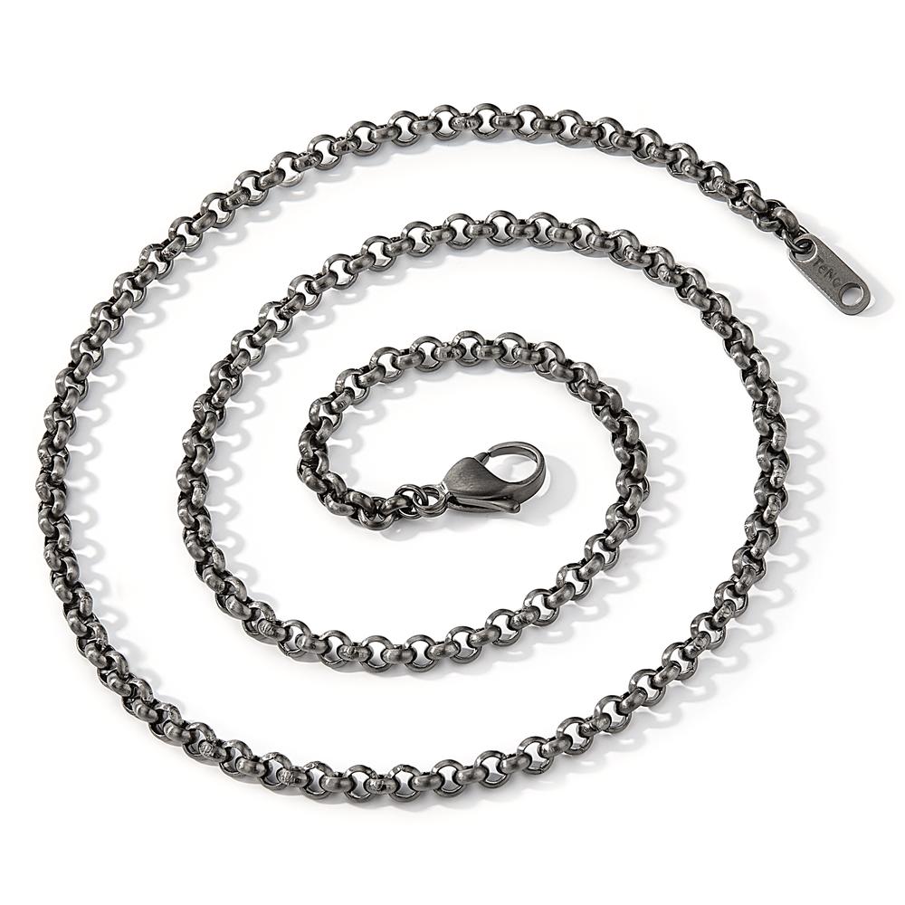 Necklace Stainless steel Gray IP coated 50 cm