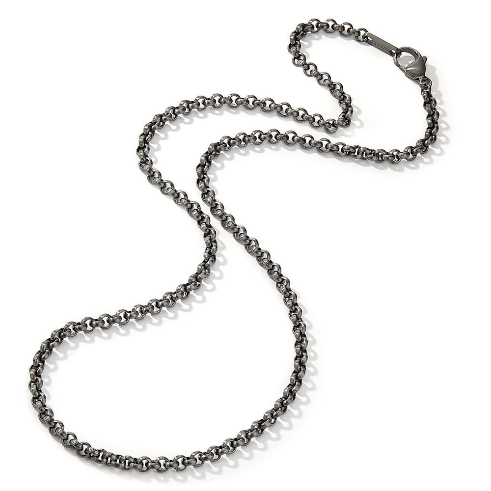 Necklace Stainless steel Gray IP coated 50 cm