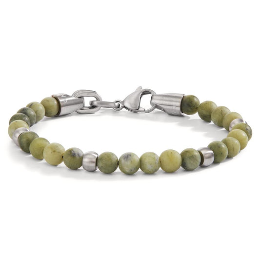 Bracelet Stainless steel Jade Green 19 cm Ø6.5 mm