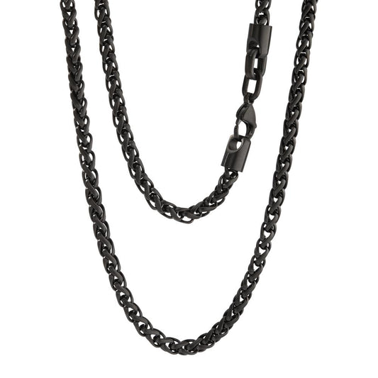 Necklace Stainless steel Black IP coated 50 cm Ø4.5 mm