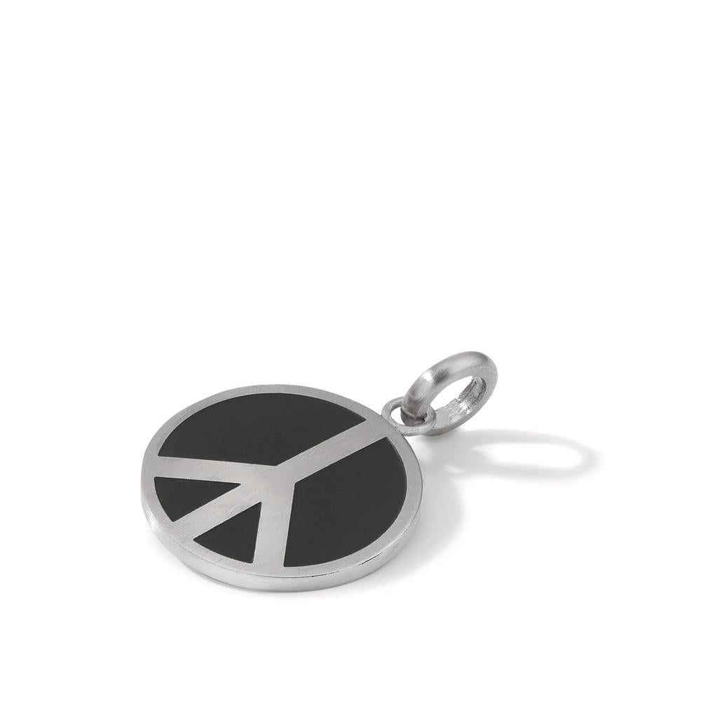 Pendant Stainless steel Enameled Peace Ø20 mm