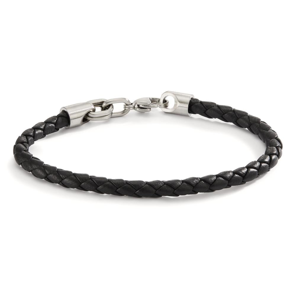 Bracelet Stainless steel, Leather 19 cm Ø5 mm