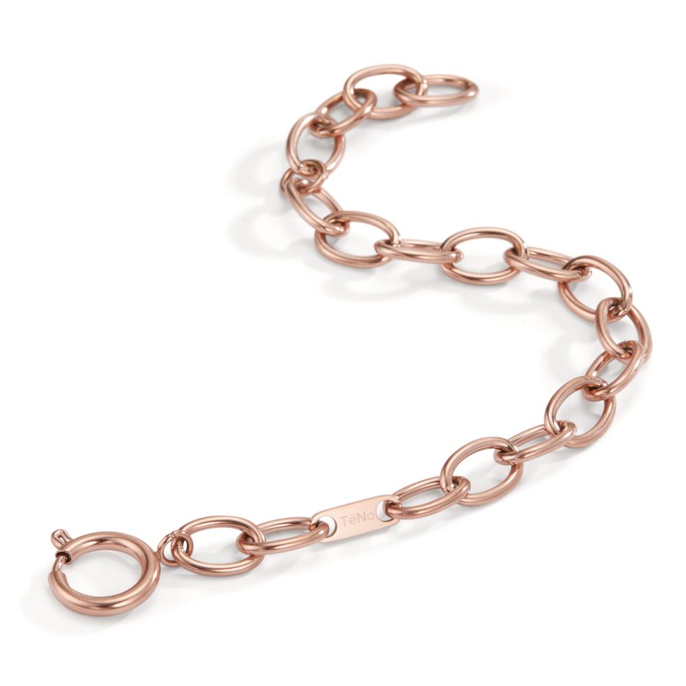 Bracelet Stainless steel Rose IP coated 16.5-21 cm