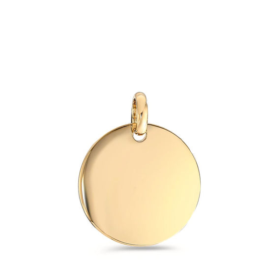 Engravable pendant Bronze Yellow Gold plated Ø20 mm