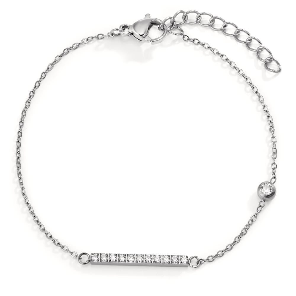 Bracelet Stainless steel Zirconia 12 Stones 16-19 cm