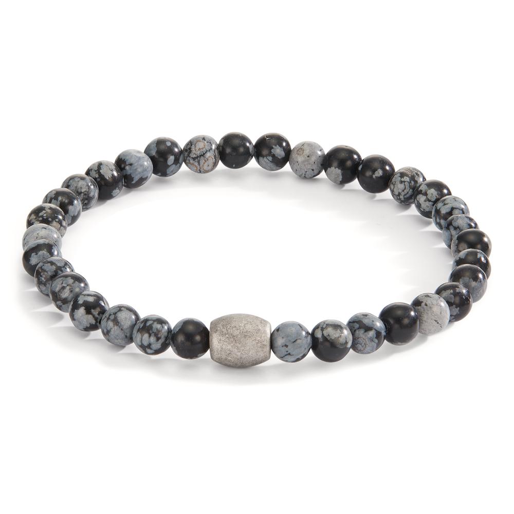 Bracelet Stainless steel Agate 20 cm Ø6 mm