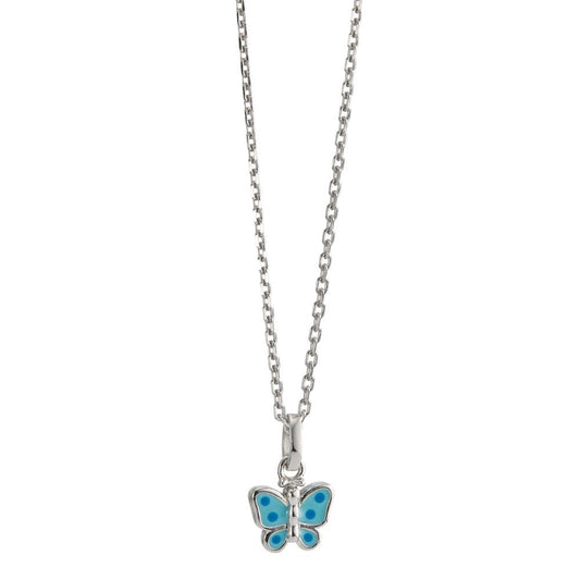 Necklace with pendant Silver Rhodium plated Butterfly 36-38 cm Ø8.5 mm