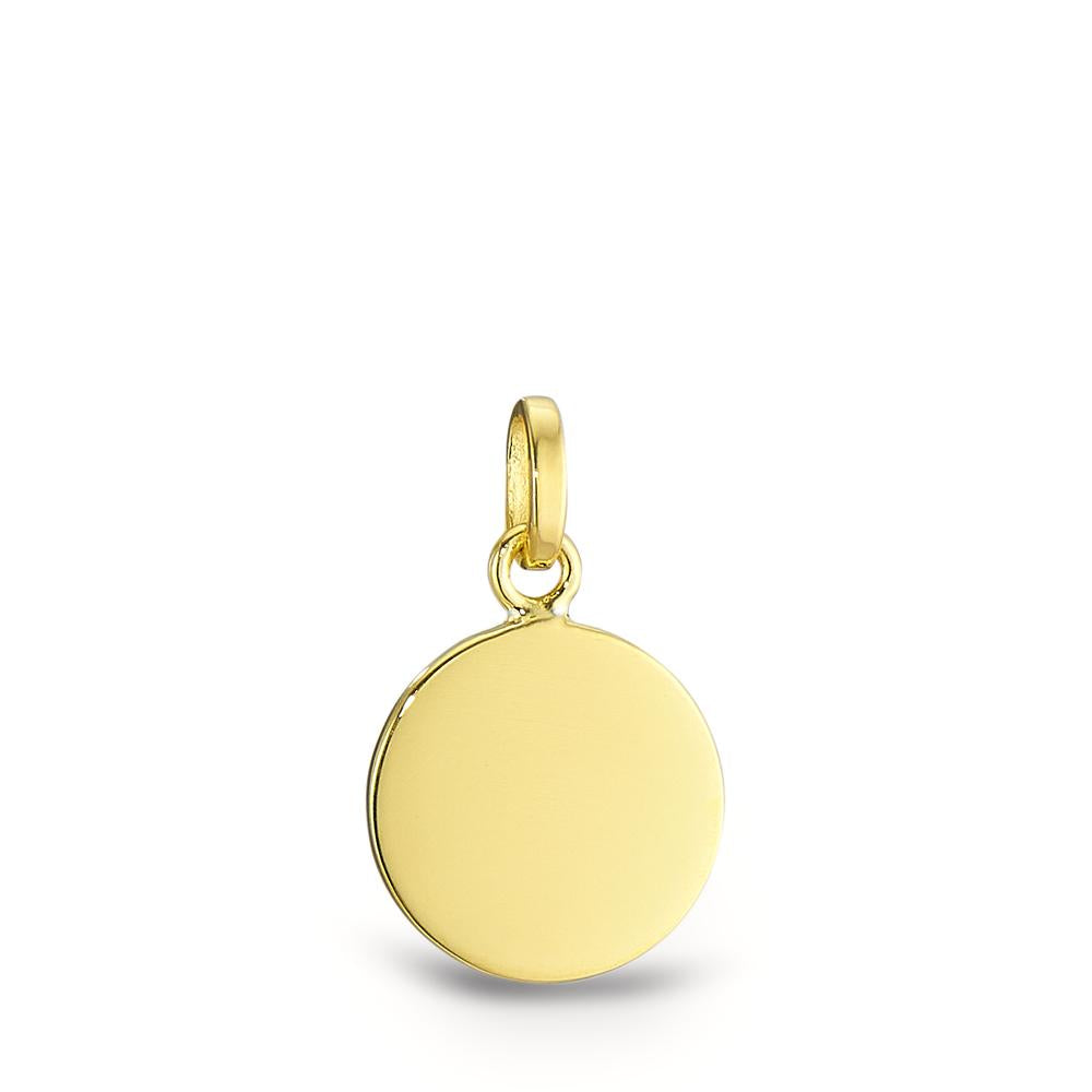 Engravable pendant Silver Yellow Gold plated Ø12 mm